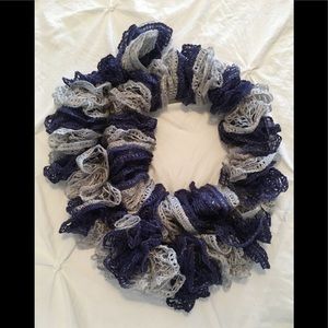 Hand crocheted scrunchie scarf